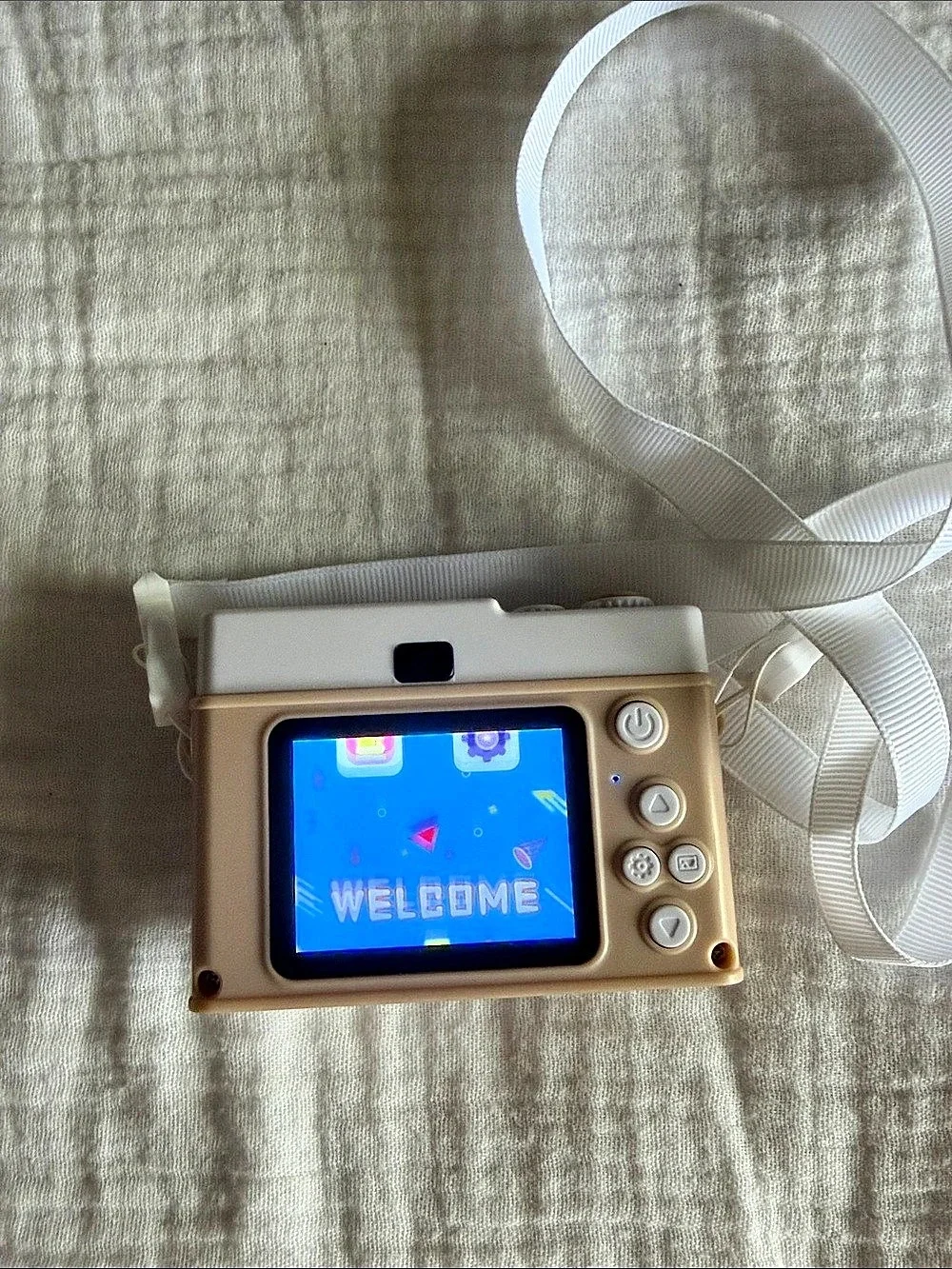 Digital Camera Gold & White Like New